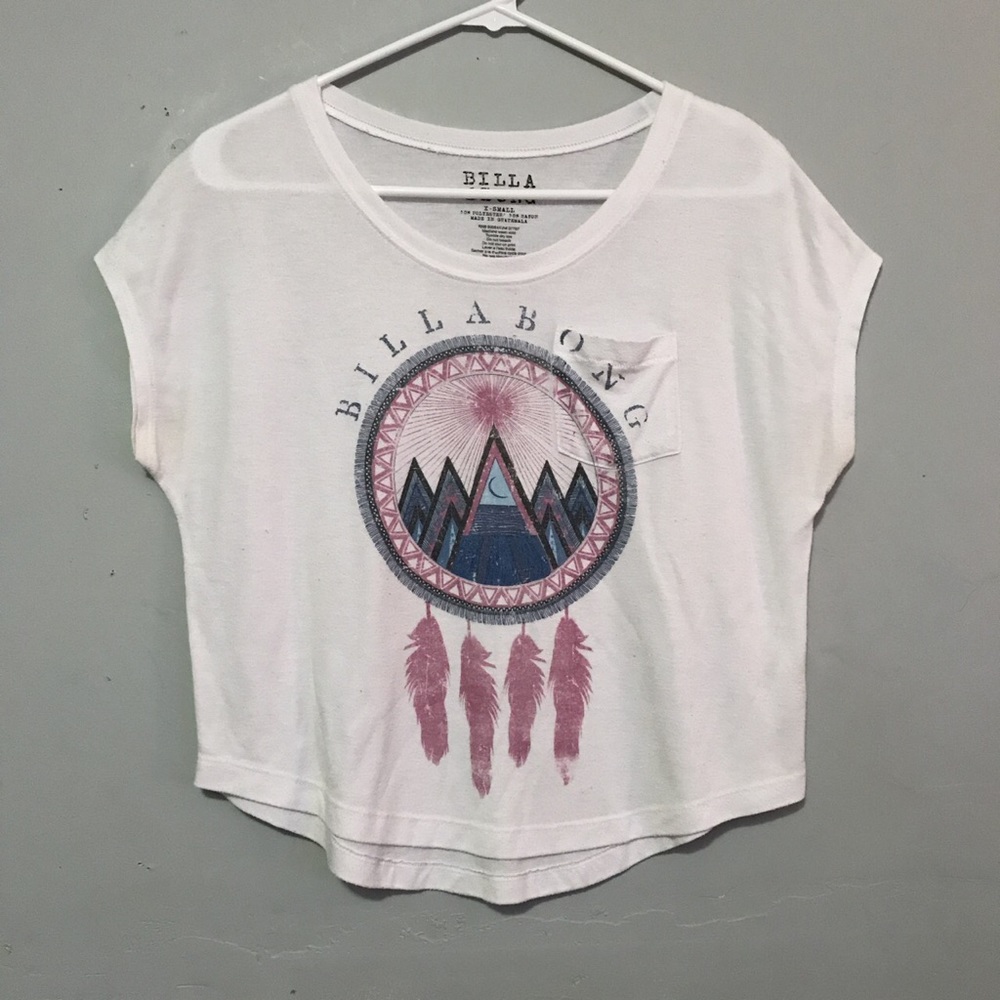 Billabong white boxy top